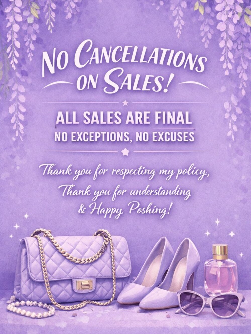 No cancellations on items‼️